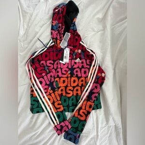 Multi colored Adidas hoodie